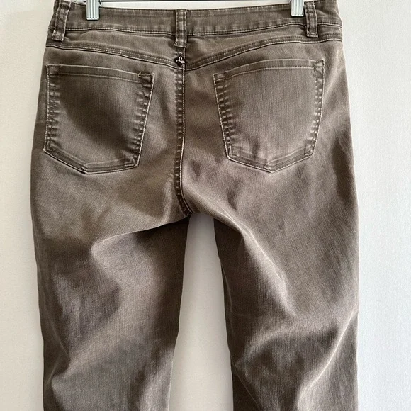 PrAna Brown/Gray Classic Denim Stretch Jeans size 4/27 Short EUC - Picture 5 of 9